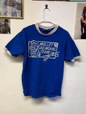 Vintage Steve & Barry's Mullet Removal Team Ringer T-Shirt